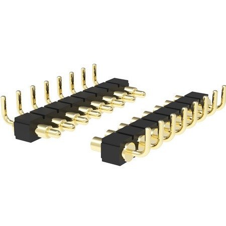 Right angle pogo pin connector