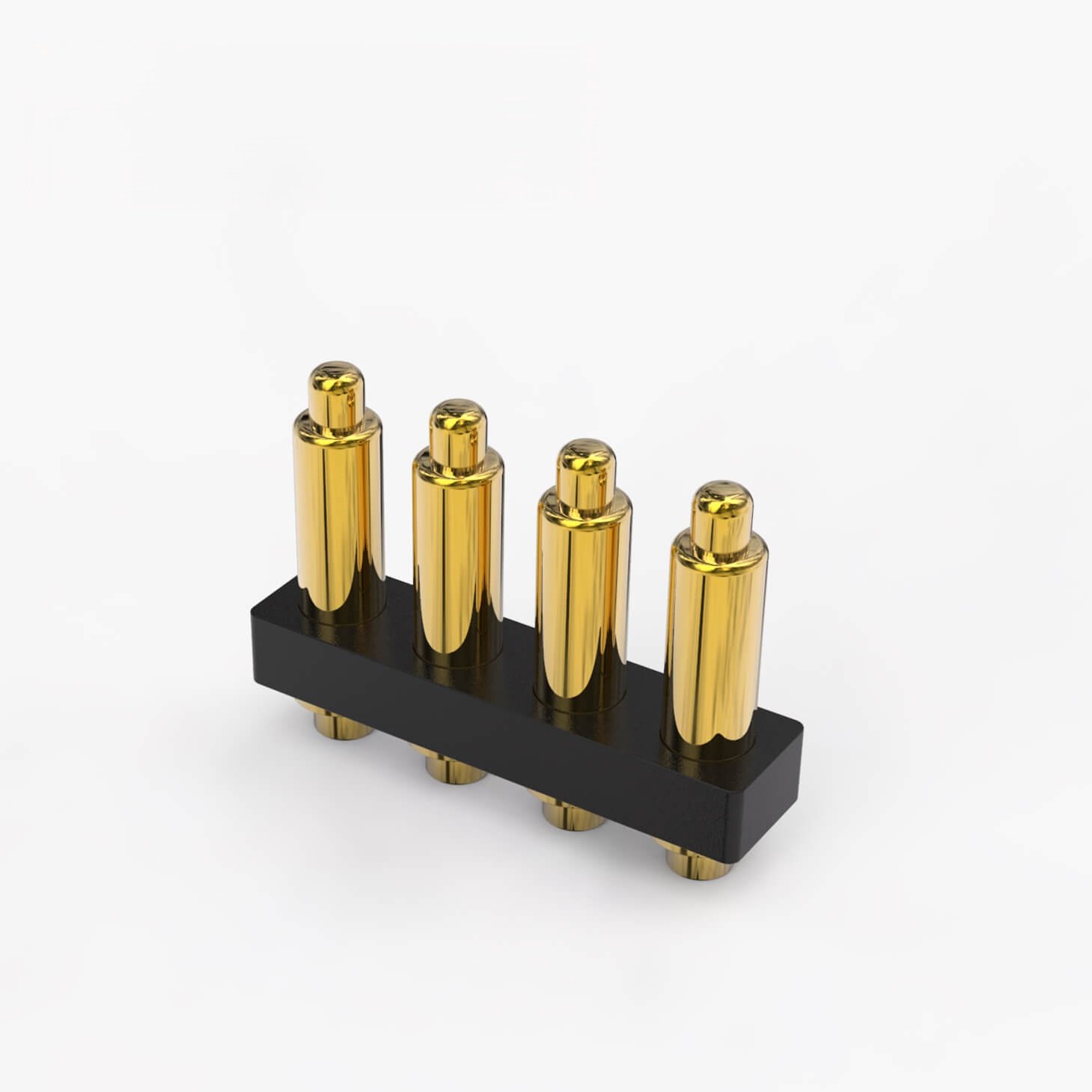 Through hole pogo pin connector